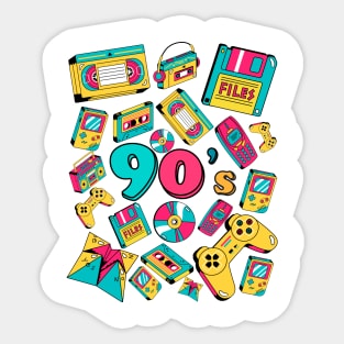 Best of 90's, cool 90's, nostalgia 90's, vintage memories, vintage stuff, 90's era, cool retro stuff Sticker